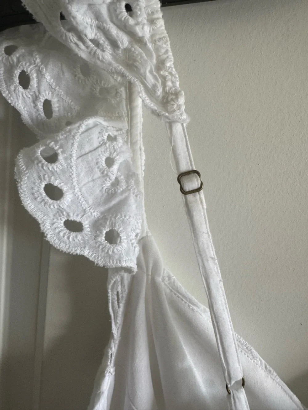 Sincerely Jules White Eyelet Maxi Dress with Ruffle Hem - Picture 6 of 7